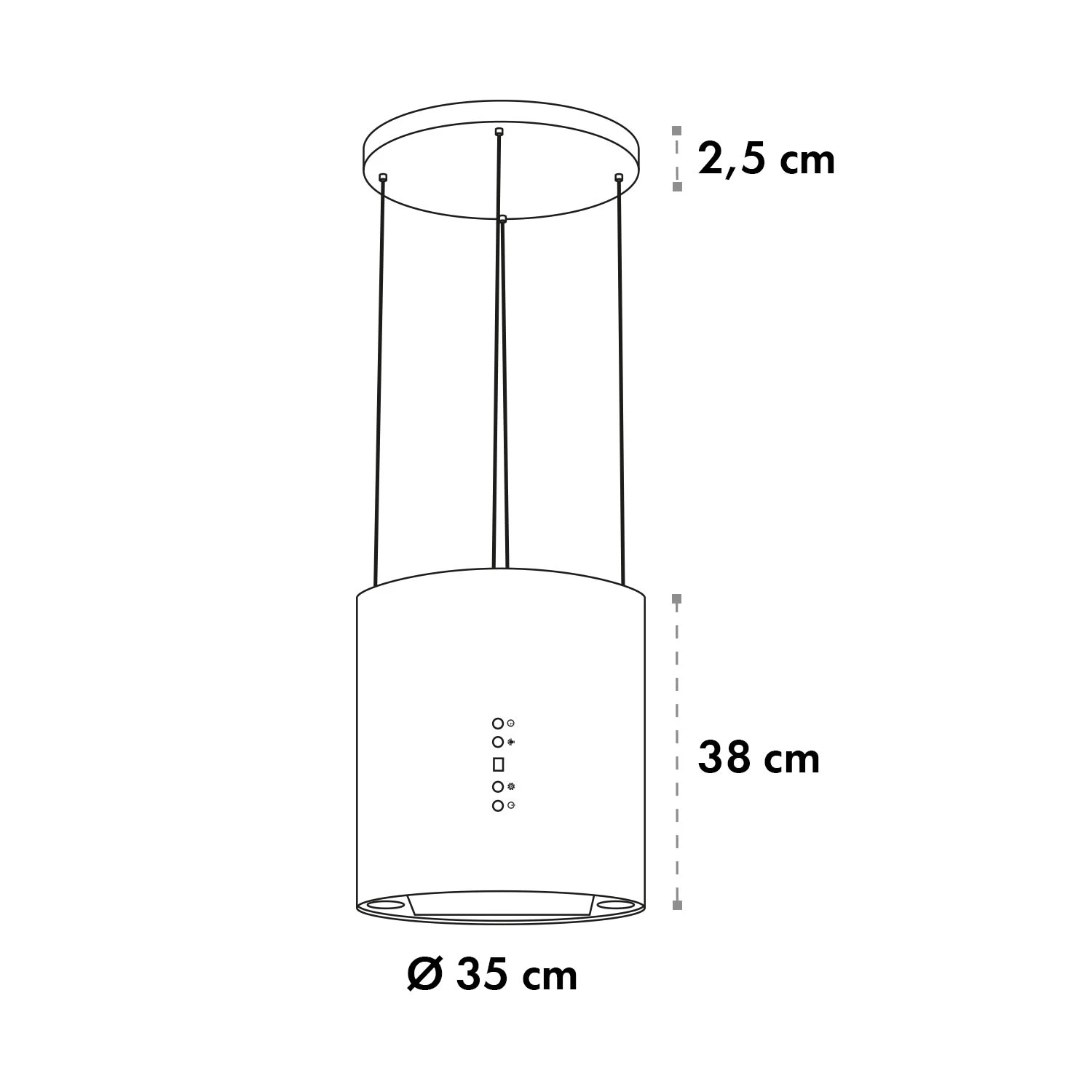 Barett Inselabzugshaube Ø35cm Umluft 558 M³/h LED Aktivkohlefilter 11 Barett Inselabzugshaube Ø35cm Umluft 558 M³/h LED Aktivkohlefilter – Bild 9