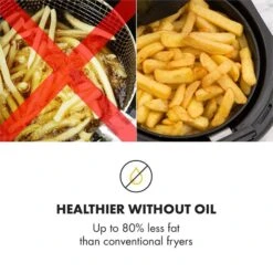 AirVital Heißluftfritteuse 1300W 2,5l CeraPlus-Antihaft Touch Weiß -Klarstein Verkaufsgeschäft 10032331 yy 0007 logo Klarstein AirVital Heissluftfritteuse 1300W weiss reedit