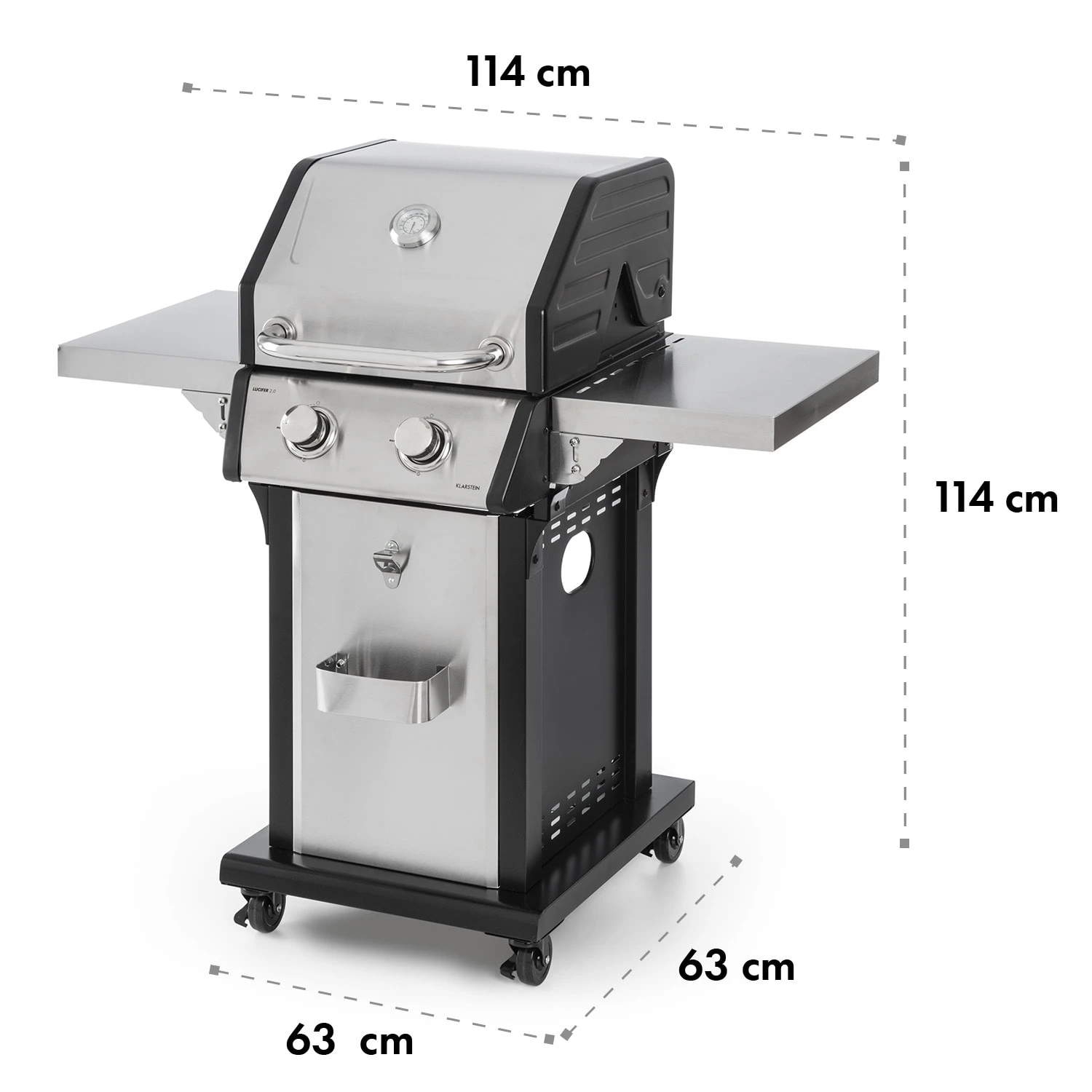 Lucifer 2.0-T Gasgrill 2 X 3,5 KW Brenner 45x44cm Grill Edelstahl 12 Lucifer 2.0-T Gasgrill 2 X 3,5 KW Brenner 45x44cm Grill Edelstahl – Bild 10