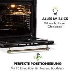 Victoria Einbaubackofen Retro-Design 9 Funktionen 50-250°C Schwarz -Klarstein Verkaufsgeschäft 10032460 de 0007 logo