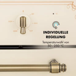 Victoria Einbaubackofen Retro-Design 9 Funktionen 50-250°C Elfenbein -Klarstein Verkaufsgeschäft 10032485 de 0005 logo