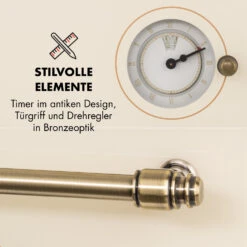 Victoria Einbaubackofen Retro-Design 9 Funktionen 50-250°C Elfenbein -Klarstein Verkaufsgeschäft 10032485 de 0006 logo