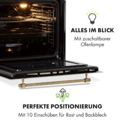 Victoria Einbaubackofen Retro-Design 9 Funktionen 50-250°C Elfenbein -Klarstein Verkaufsgeschäft 10032485 de 0007 logo