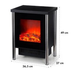 Copenhagen Elektrischer Kamin 950/1900W Thermostat Glasfront -Klarstein Verkaufsgeschäft 10032588 yy 0008 logo Klarstein Copenhagen Elektrischer Kamin schwarz