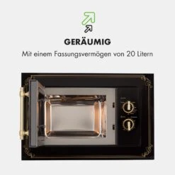 Victoria 20 Einbau-Mikrowelle, 20 L, 800 W, Grill: 1000 W, Schwarz 18 Victoria 20 Einbau-Mikrowelle, 20 L, 800 W, Grill: 1000 W, Schwarz -Klarstein Verkaufsgeschäft 10032591 de 0007 logo