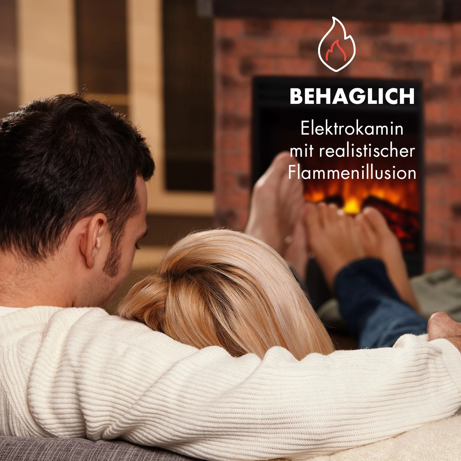 Villach Elektrischer Kamin 1800W Steindekor Polystone Fernbedienung 5 Villach Elektrischer Kamin 1800W Steindekor Polystone Fernbedienung – Bild 3