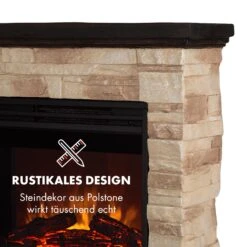 Kaprun Elektrischer Kamin 1800W Steindekor Polystone Fernbedienung -Klarstein Verkaufsgeschäft 10032596 de 0006 logo