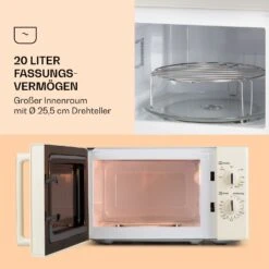Caroline Mikrowellen-Grill 20 Ltr 700 W / 1000 W Ø 25,5cm Retro -Klarstein Verkaufsgeschäft 10032641 de 0003 logo