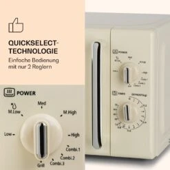 Caroline Mikrowellen-Grill 20 Ltr 700 W / 1000 W Ø 25,5cm Retro -Klarstein Verkaufsgeschäft 10032641 de 0004 logo