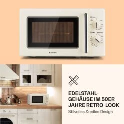 Caroline Mikrowellen-Grill 20 Ltr 700 W / 1000 W Ø 25,5cm Retro -Klarstein Verkaufsgeschäft 10032641 de 0005 logo