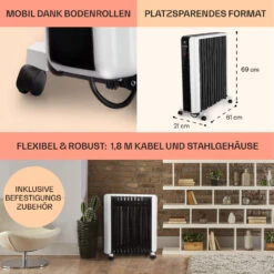 Thermaxx 2500 Ölradiator 2500W 5-35° C 24h-Timer Weiß/schwarz 17 Thermaxx 2500 Ölradiator 2500W 5-35° C 24h-Timer Weiß/schwarz -Klarstein Verkaufsgeschäft 10032775 de 0006 usp