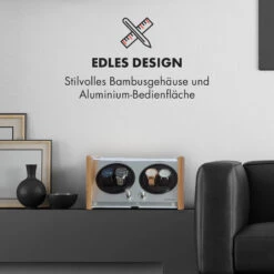 Hanoi 4 Uhrenbeweger, 4 Uhren, 3 Geschwindigkeiten, 4 Modi, Bambus -Klarstein Verkaufsgeschäft 10032798 de 0005 logo