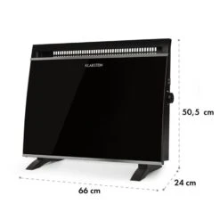 Gotland Glaskonvektor 600, 900 Und 1500W Standgerät Schwarz -Klarstein Verkaufsgeschäft 10032867 yy 0008 logo Klarstein Gotland Glaskonvektor schwarz