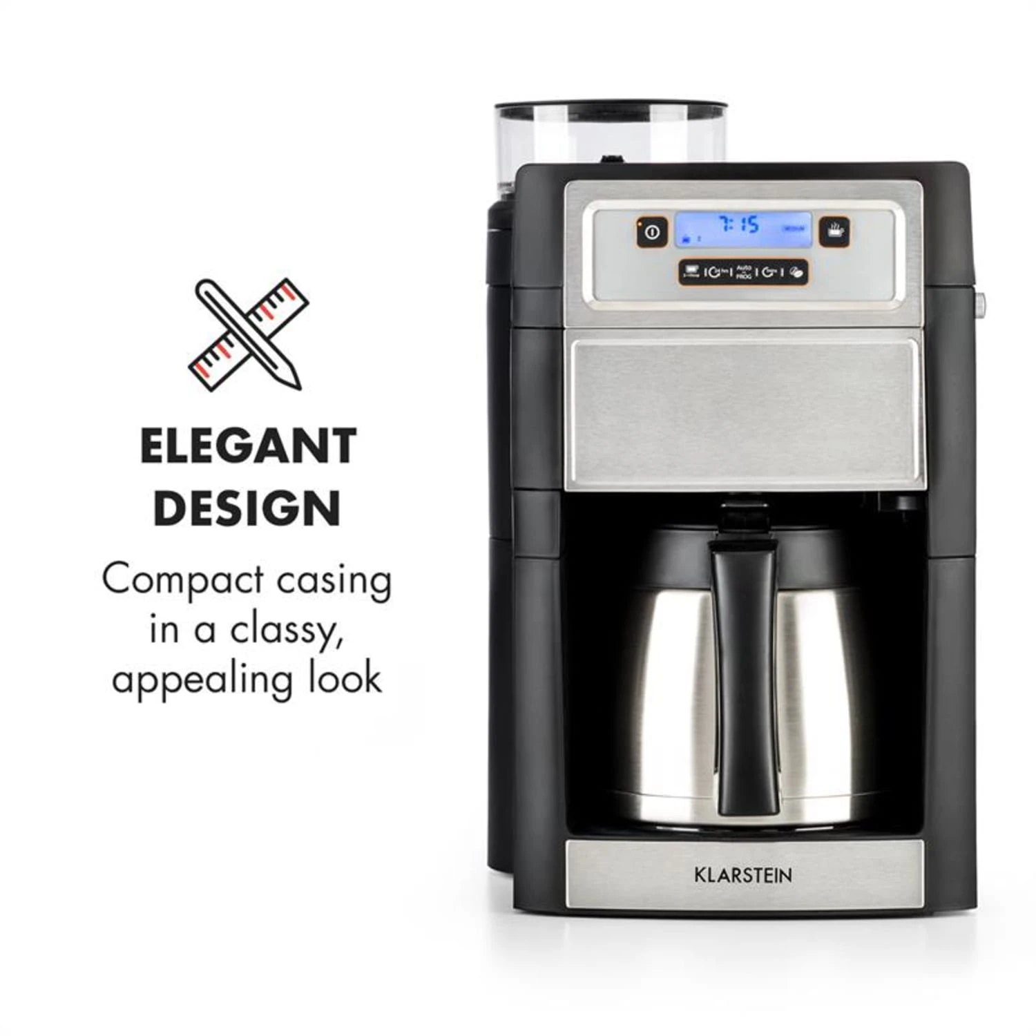 Aromatica II Thermo Kaffeemaschine, Mahlwerk, 1,25 L, Silber 5 Aromatica II Thermo Kaffeemaschine, Mahlwerk, 1,25 L, Silber – Bild 3