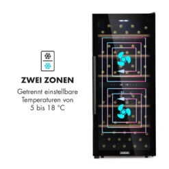 Barossa 102 Duo Weinkühlschrank 102 Fl 226 Ltr 2 Zonen Touch-Steuerung -Klarstein Verkaufsgeschäft 10032921 de 0005 logo