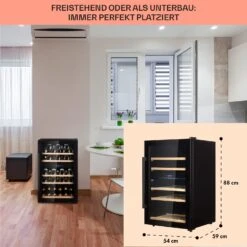 Barossa 40 Duo Weinkühlschrank 2 Zonen 41 Flaschen Glastür Touch LED 14 Barossa 40 Duo Weinkühlschrank 2 Zonen 41 Flaschen Glastür Touch LED -Klarstein Verkaufsgeschäft 10032924 de 0006 usp