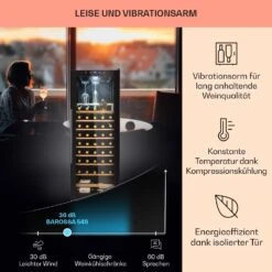 Barossa 54 Uno Weinkühlschrank 155 L 54 Flaschen Glastür Touch LED 13 Barossa 54 Uno Weinkühlschrank 155 L 54 Flaschen Glastür Touch LED -Klarstein Verkaufsgeschäft 10032925 de 0004 usp