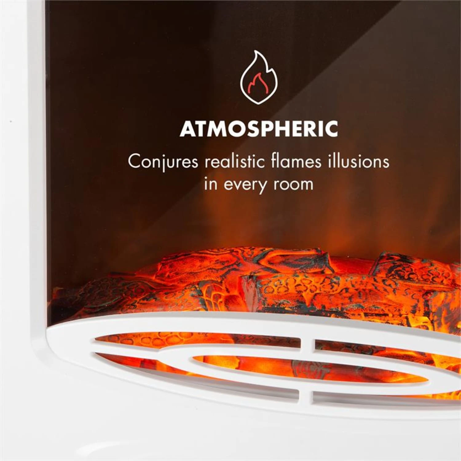 Meran Elektrischer Kamin 950/1850W 2-stufige Heizung Gusseisen-Stil 7 Meran Elektrischer Kamin 950/1850W 2-stufige Heizung Gusseisen-Stil – Bild 5