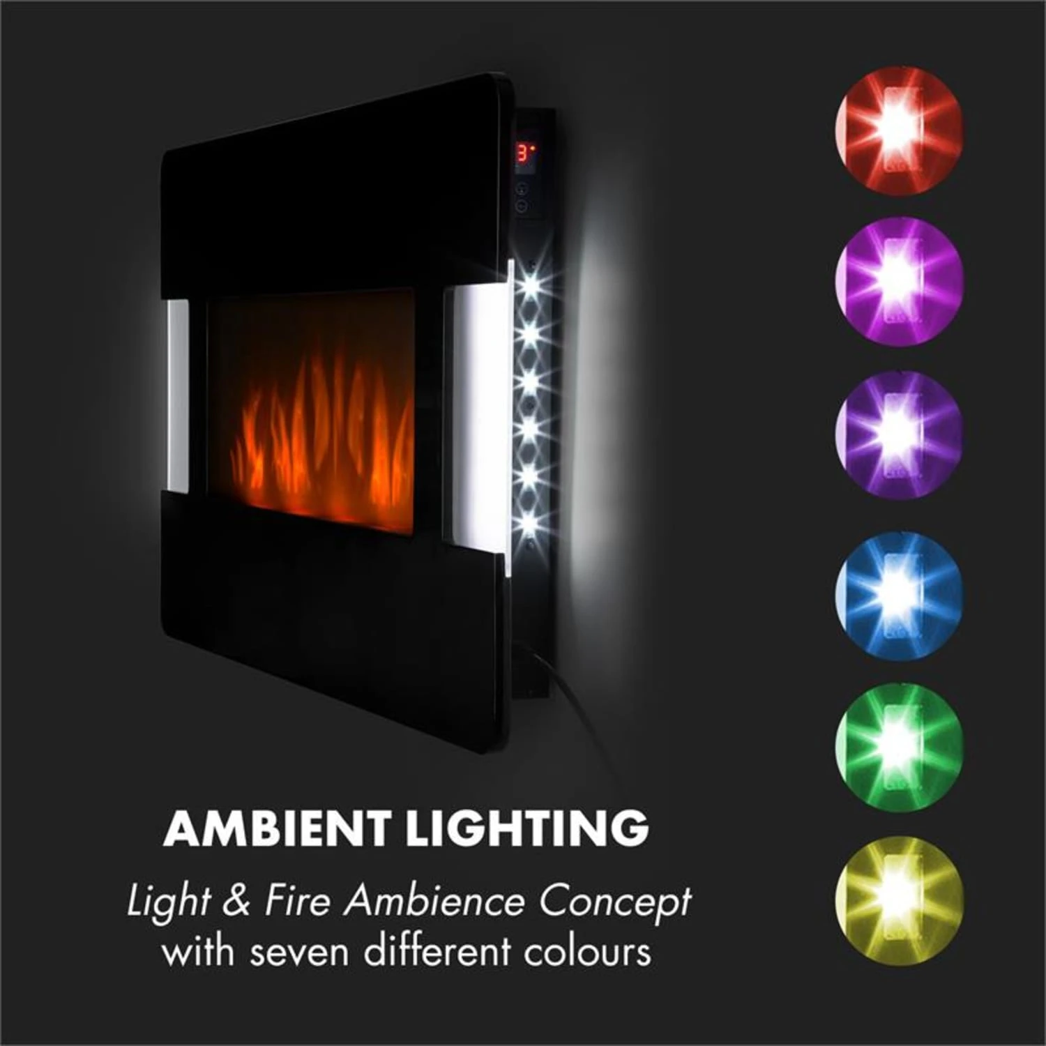 Klarstein Belfort Light & Fire Elektrischer Kamin 1000/2000W Fernbedienung 5 Klarstein Belfort Light & Fire Elektrischer Kamin 1000/2000W Fernbedienung – Bild 3