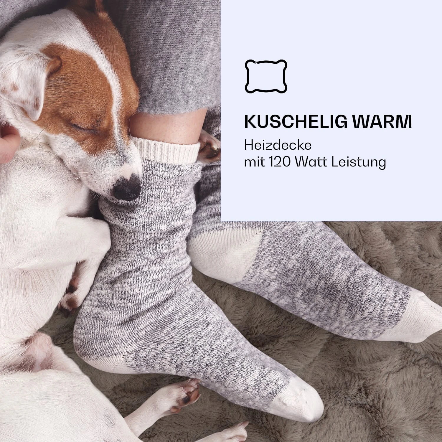 Dr. Watson Comfort & Style Heizdecke 120W 180x130cm Faux Fur 4 Dr. Watson Comfort & Style Heizdecke 120W 180x130cm Faux Fur – Bild 2