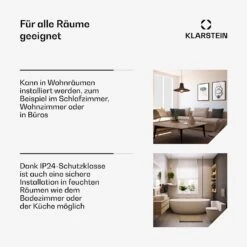 Hot Spot Slimcurve Heizgerät 80x40cm 40m² 2000W 5-40°C LED IP24 Weiß -Klarstein Verkaufsgeschäft 10033016 de 0006 usp