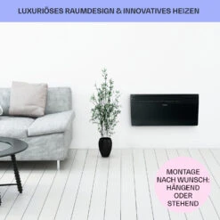 Hot Spot Slimcurve Heizgerät 80x40cm 40m² 2000W 5-40°C LED IP24 -Klarstein Verkaufsgeschäft 10033017 de 0007 usp