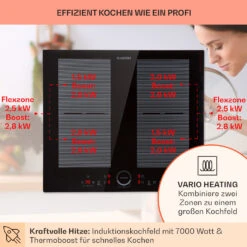 Delicatessa 60 Einbaukochfeld Induktion 4 Zonen 7000W Glaskeramik -Klarstein Verkaufsgeschäft 10033021 de 0003 usp