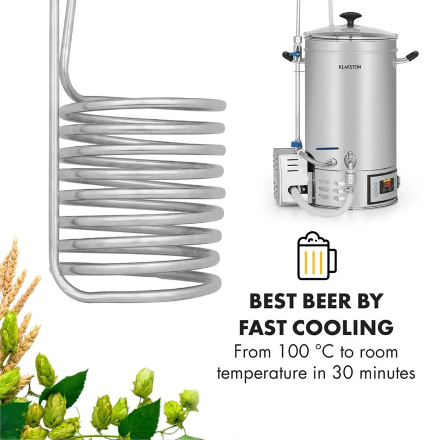 Chiller 6 Eintauchkühler Ø20 Cm 9 Schleifen 304 Edelstahl 4 Chiller 6 Eintauchkühler Ø20 Cm 9 Schleifen 304 Edelstahl – Bild 2