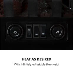 Innsbruck Elektrischer Kamin 1000/2000W Thermostat -Klarstein Verkaufsgeschäft 10033092 yy 0004 logo Electric Fireplace Black YH15