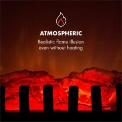 Innsbruck Elektrischer Kamin 1000/2000W Thermostat -Klarstein Verkaufsgeschäft 10033092 yy 0005 logo Electric Fireplace Black YH15