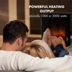 Graz Elektrischer Kamin 1000/2000W Thermostat PanoramaView -Klarstein Verkaufsgeschäft 10033094 yy 0003 logo Electric Fireplace Black YH20