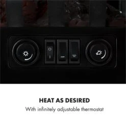 Graz Elektrischer Kamin 1000/2000W Thermostat PanoramaView -Klarstein Verkaufsgeschäft 10033094 yy 0004 logo Electric Fireplace Black YH20