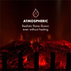 Graz Elektrischer Kamin 1000/2000W Thermostat PanoramaView -Klarstein Verkaufsgeschäft 10033094 yy 0005 logo Electric Fireplace Black YH20