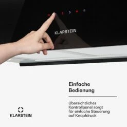 Kronleuchter XL Inselabzugshaube 90cm Umluft 590m³/h LED Touch Schwarz 14 Kronleuchter XL Inselabzugshaube 90cm Umluft 590m³/h LED Touch Schwarz -Klarstein Verkaufsgeschäft 10033108 de 0004 usp