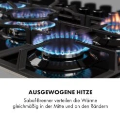 Ignito 5 Zonen Gaskochfeld 5-flammig Sabaf-Brenner Glaskeramik Schwarz -Klarstein Verkaufsgeschäft 10033133 de 0003 logo