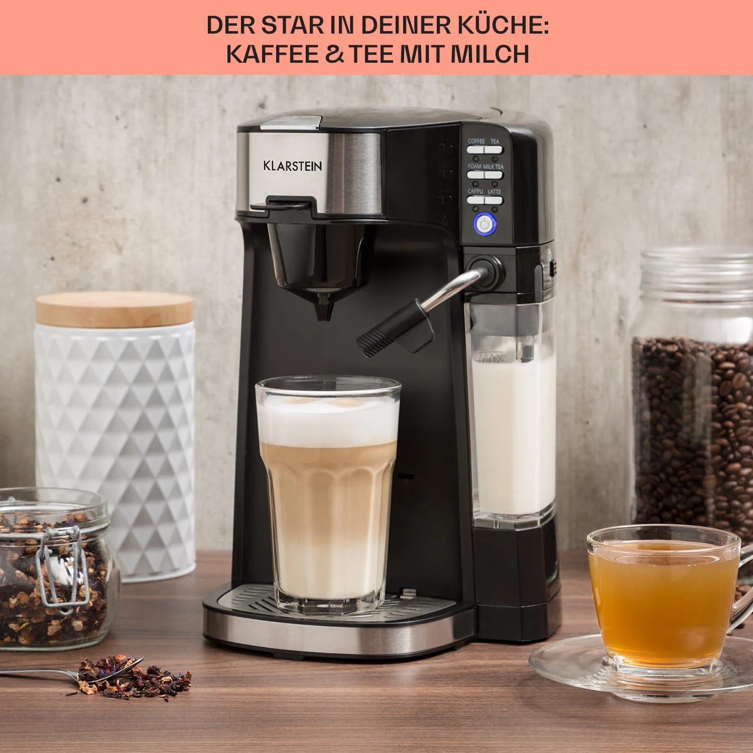 Baristomat 2-in-1-Heißgetränkeautomat Kaffee Tee Milchschaum 6 Baristomat 2-in-1-Heißgetränkeautomat Kaffee Tee Milchschaum – Bild 4