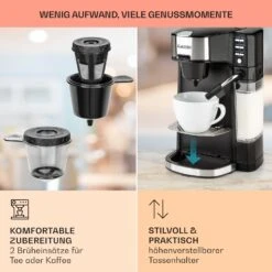 Baristomat 2-in-1-Heißgetränkeautomat Kaffee Tee Milchschaum 15 Baristomat 2-in-1-Heißgetränkeautomat Kaffee Tee Milchschaum -Klarstein Verkaufsgeschäft 10033138 de 0006 usp