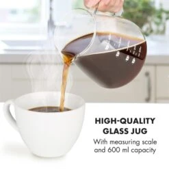 Craft Coffee Waage Timer Glaskanne Filteraufsatz 600ml Schwarz/weiß -Klarstein Verkaufsgeschäft 10033182 yy 0007 logo Klarstein craft coffee Waage Kaffeebereiter schwarz weiss