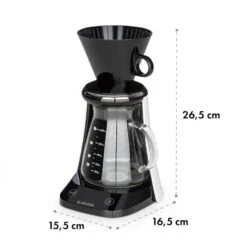 Craft Coffee Waage Timer Glaskanne Filteraufsatz 600ml Schwarz/weiß -Klarstein Verkaufsgeschäft 10033182 yy 0008 logo Klarstein craft coffee Waage Kaffeebereiter schwarz weiss