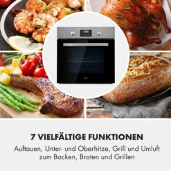 Kalahari Elektrischer Einbaubackofen 2300W 7 Funktionen Schwarz -Klarstein Verkaufsgeschäft 10033187 de 0008 logo