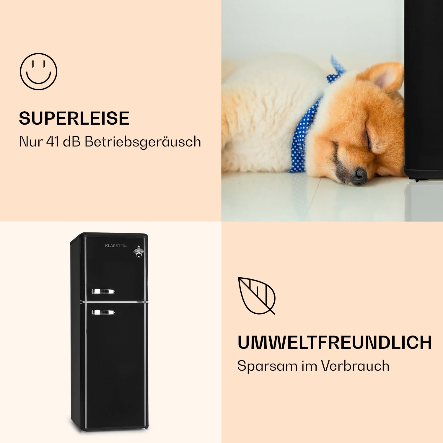 Audrey Kühl- & Gefrierkombination 97l/39l Retro-Look 2 Böden 8 Audrey Kühl- & Gefrierkombination 97l/39l Retro-Look 2 Böden – Bild 6