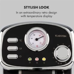 Espressionata Gusto Espressomaschine 1100W 15 Bar Druck Schwarz 13 Espressionata Gusto Espressomaschine 1100W 15 Bar Druck Schwarz -Klarstein Verkaufsgeschäft 10033209 yy 0003 logo Klarstein Espressionata Gusto Espressomaschine