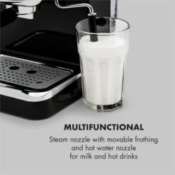 Espressionata Gusto Espressomaschine 1100W 15 Bar Druck Schwarz 17 Espressionata Gusto Espressomaschine 1100W 15 Bar Druck Schwarz -Klarstein Verkaufsgeschäft 10033209 yy 0007 logo Klarstein Espressionata Gusto Espressomaschine