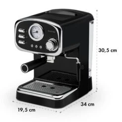 Espressionata Gusto Espressomaschine 1100W 15 Bar Druck Schwarz 19 Espressionata Gusto Espressomaschine 1100W 15 Bar Druck Schwarz -Klarstein Verkaufsgeschäft 10033209 yy 0009 logo Klarstein Espressionata Gusto Espressomaschine
