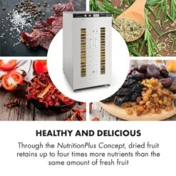 Master Jerky 24 Dörrautomat 5850W 40-90 °C 15h-Timer Edelstahl Silber -Klarstein Verkaufsgeschäft 10033214 yy 0005 logo Klarstein Master Jerky 24 Doerrautomat silber