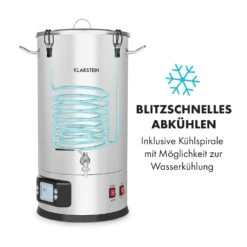 Maischfest Maischekessel 5 Teile 1500/3000W 30l LCD Edelstahl -Klarstein Verkaufsgeschäft 10033340 de 0005 logo