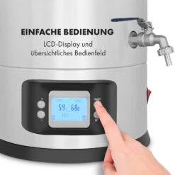 Maischfest Maischekessel 5 Teile 1500/3000W 30l LCD Edelstahl -Klarstein Verkaufsgeschäft 10033340 de 0007 logo