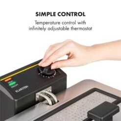 Family Fry Fritteuse 3000W Oil Drain Technology Edelstahl Silber -Klarstein Verkaufsgeschäft 10033342 yy 0004 logo Klarstein Family Fry Fritteuse 3000W silber