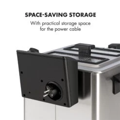 Family Fry Fritteuse 3000W Oil Drain Technology Edelstahl Silber -Klarstein Verkaufsgeschäft 10033342 yy 0009 logo Klarstein Family Fry Fritteuse 3000W silber