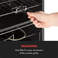 Flintstone Steel Räucherofen 1600 W Integriertes Thermometer Edelstahl -Klarstein Verkaufsgeschäft 10033372 yy 0006 logo Klarstein Flintstone Steel Raeucherofen Edelstahl